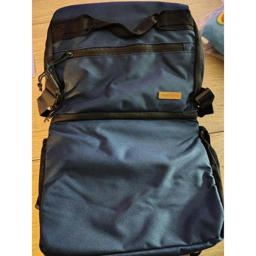 Haimont Backpack Navy Blue Nylon Tech Travel School Work Bag‎